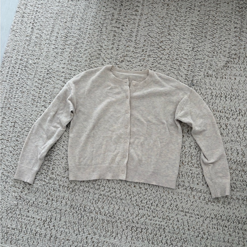 Classic Beige Women's Sweater Cardigan